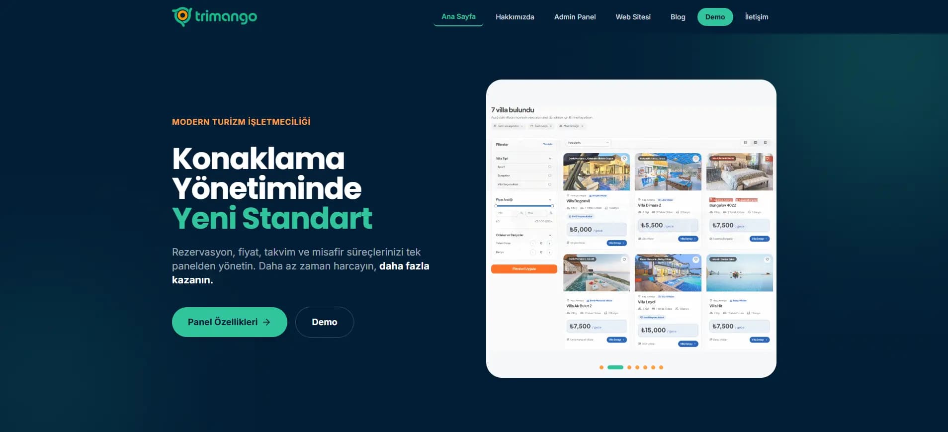 Trimango — Konaklama Yönetim Sistemi